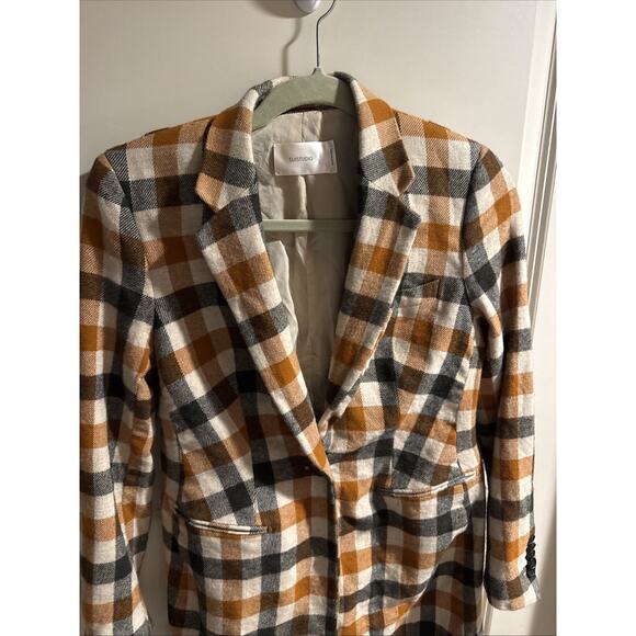 Suistudio Italian Wool & Cashmere Blazer Jacket /Coat Women’s plaid Small - Picture 3 of 13